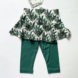 NWT Kate Quinn Organics Skirted Leggings In Fern Print